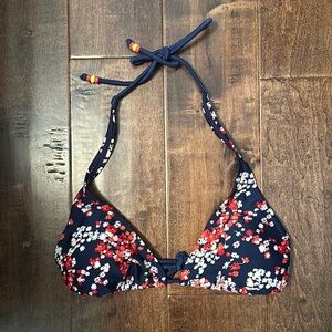 Floral print bikini top